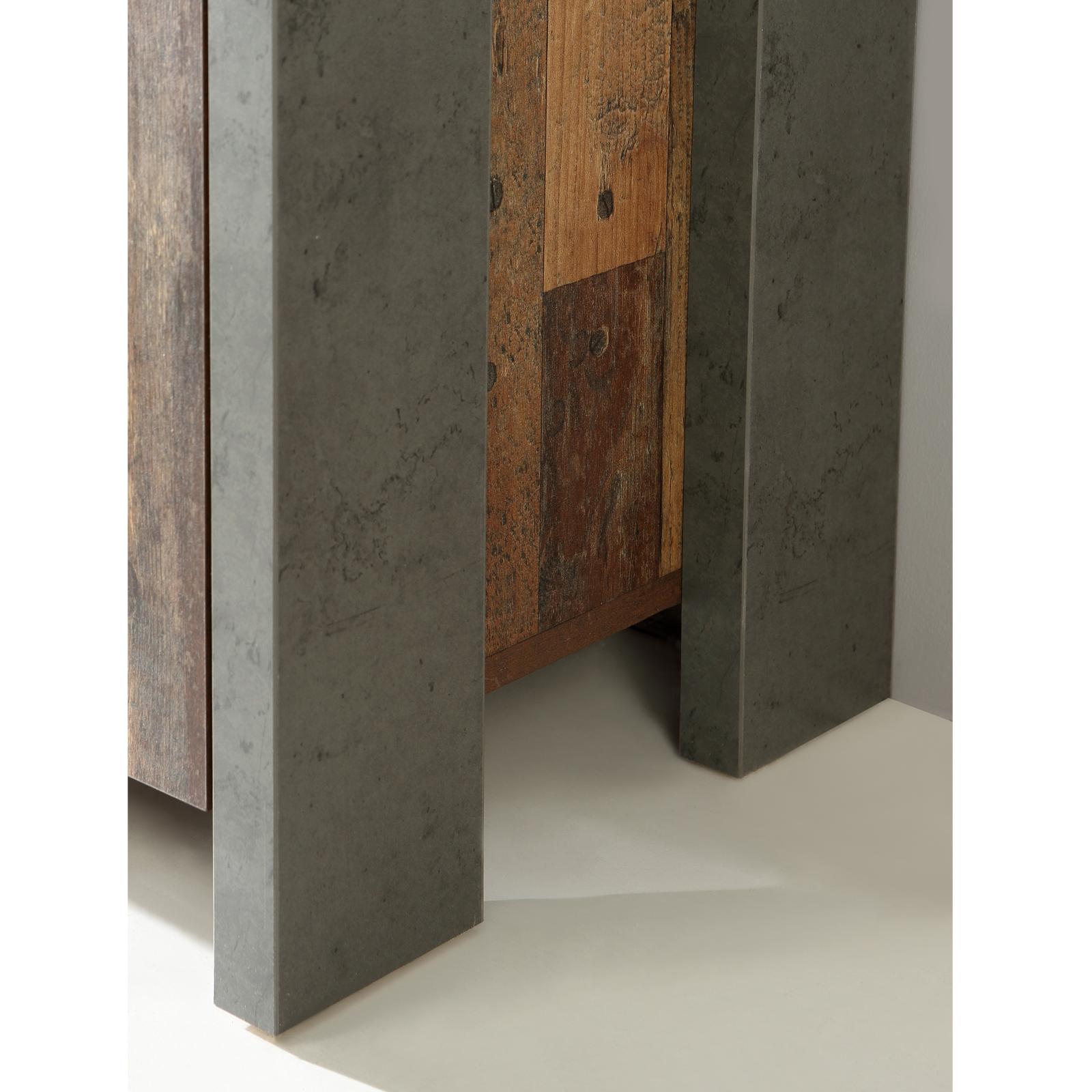 Sideboard - Old Wood Vintage-Betonoptik - 156 cm breit