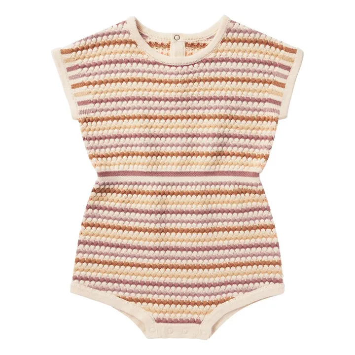 Rylee + Cru Barboteuse Kai Maille Fin Rayée | Violet