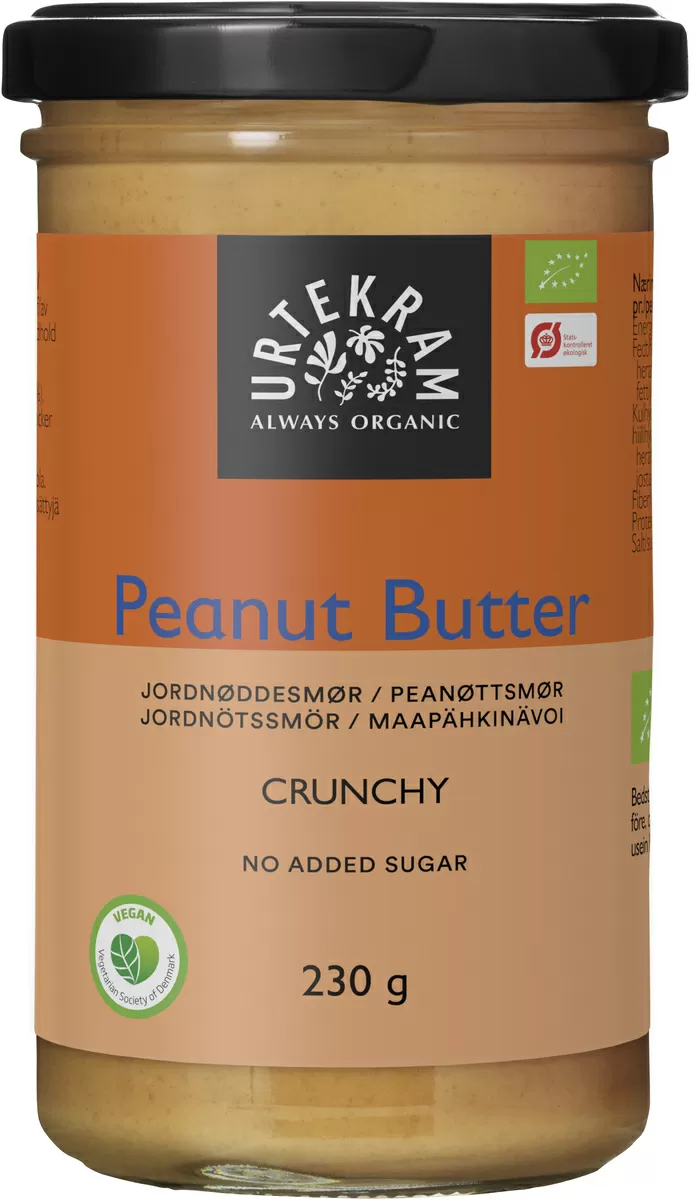 Urtekram Peanutbutter crunchy Ø - 230 g