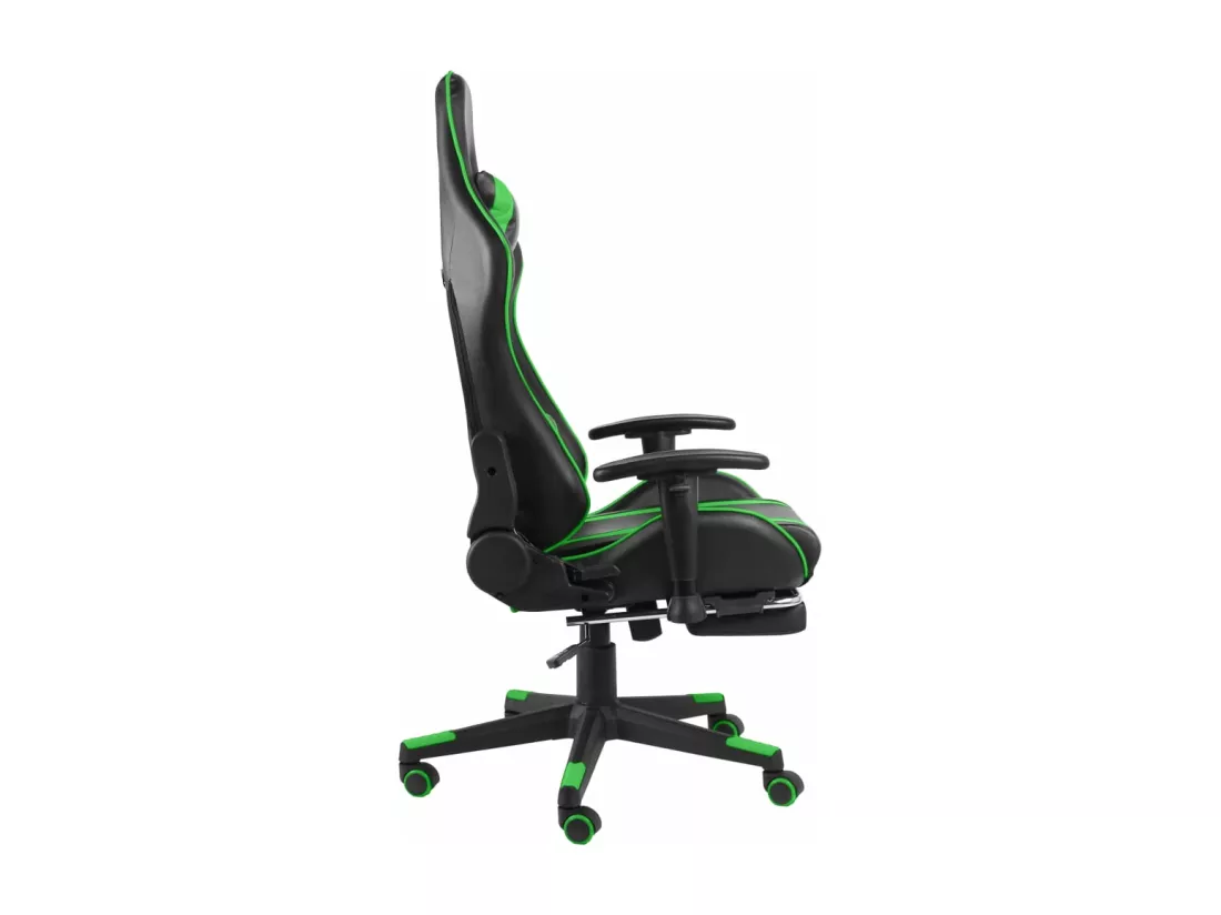 Chaise de jeu pivotante avec repose-pied Vert PVC