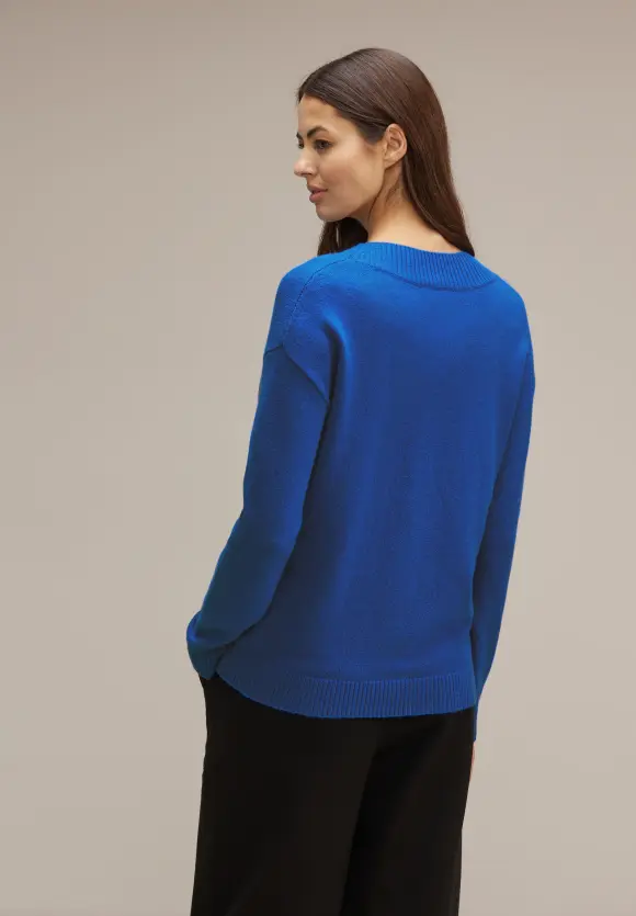 V-Ausschnitt Pullover - fresh intense gentle blue