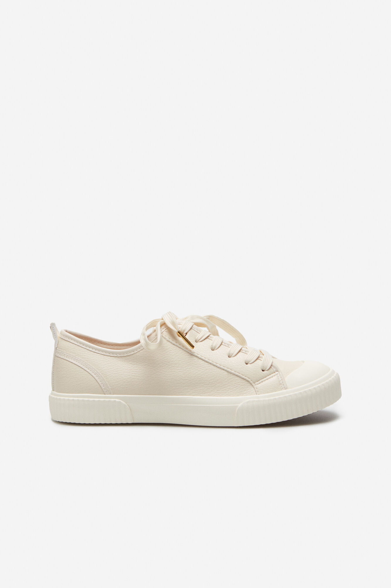 Zapatilla suela de goma - Marfil