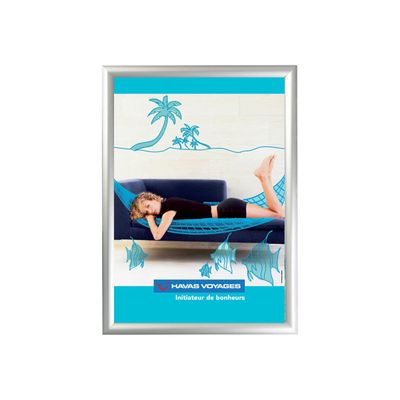 Promocome Clipframe - Cadre d'affichage clippant - coins carrés - 80 x 120 cm