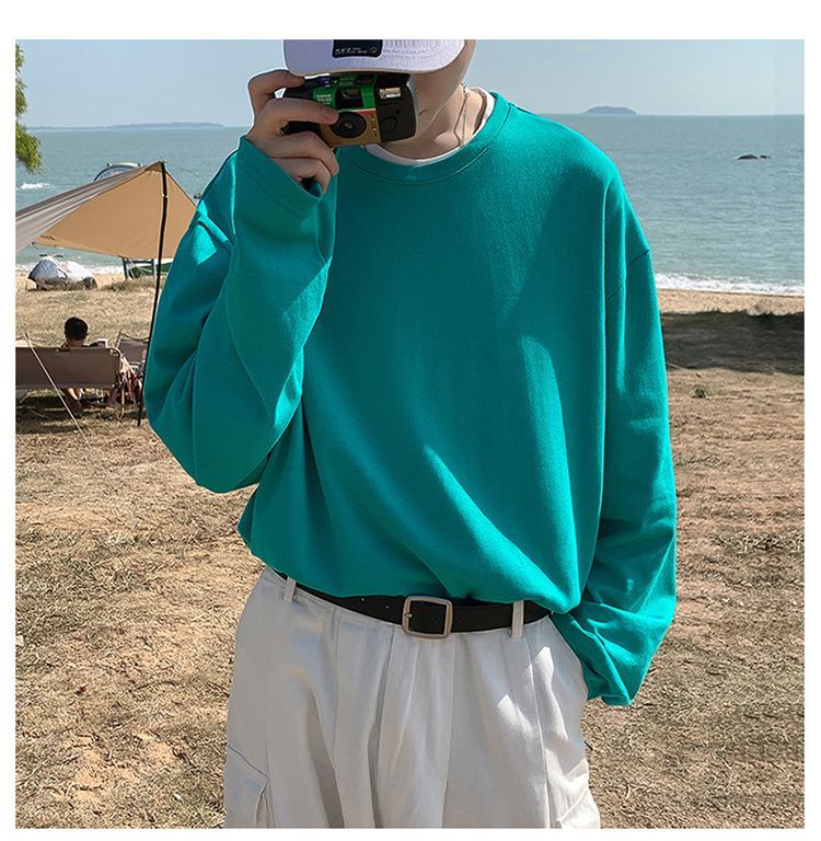 POSI - Effen T-shirt met lange mouwen