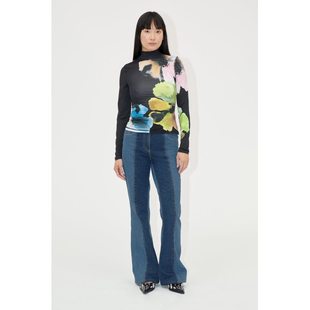Stine Goya Elastic High Neck Collared Top, 2244 Stocking Jersey