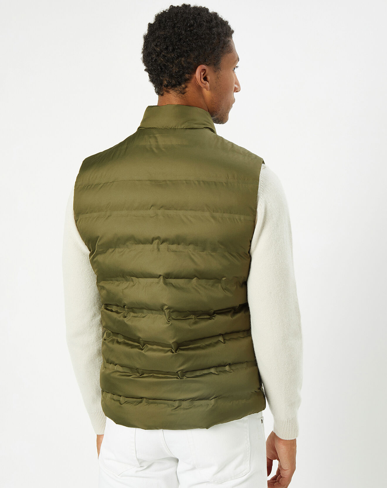 Hackett London Doudoune sans manches unie kaki