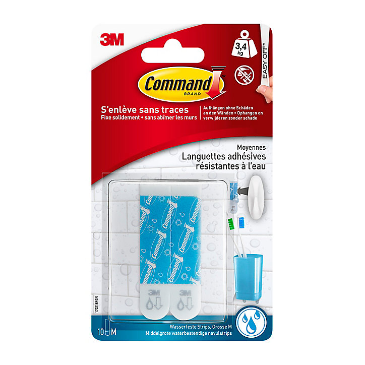 Languettes adhésives moyennes multi-usages Command (10 languettes)