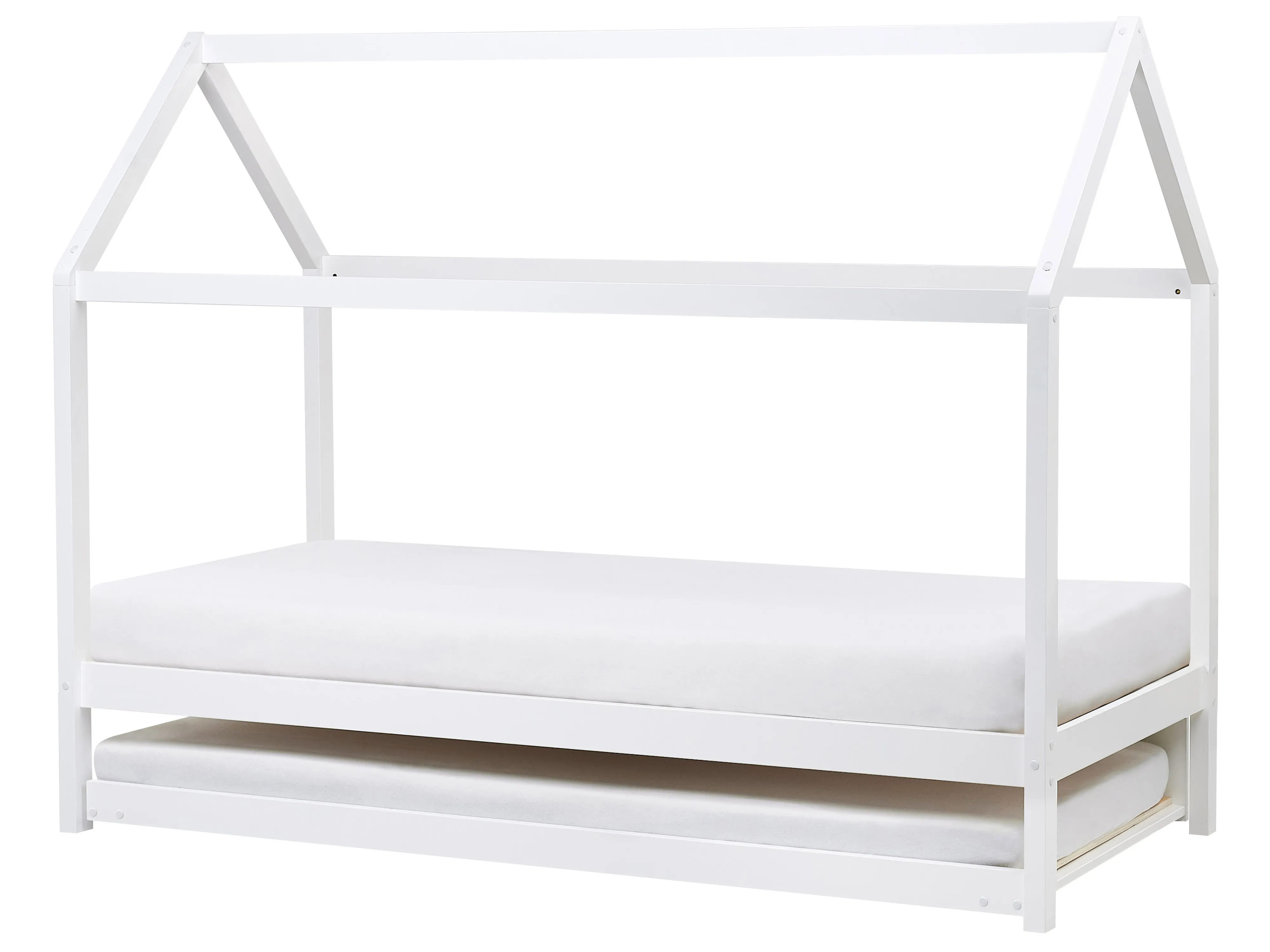 Kinderonderschuifbed Dennenhout CRILLON 90 x 200 cm Wit