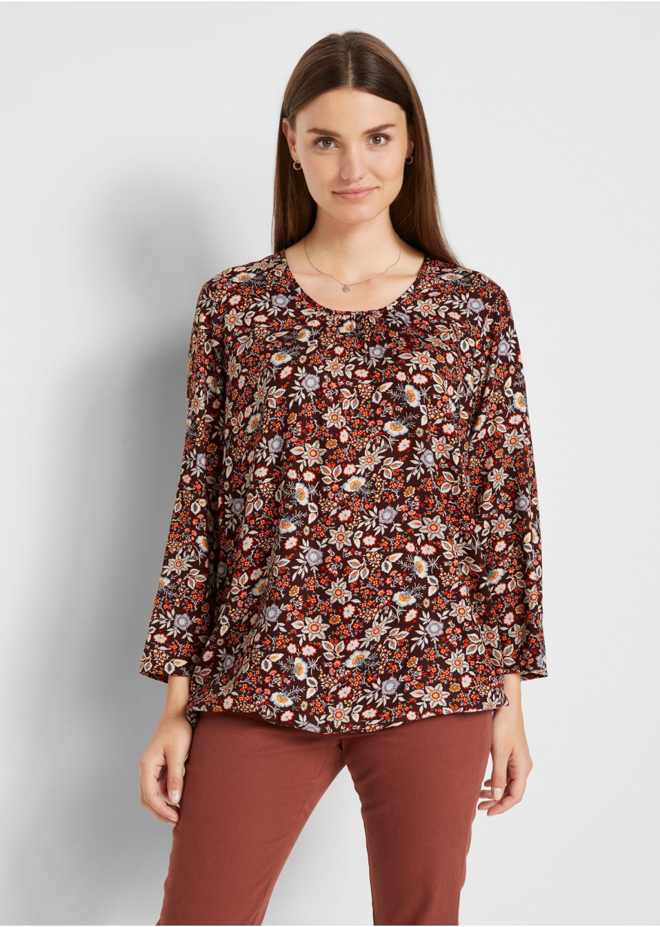 Blouse en viscose avec base élastiquée