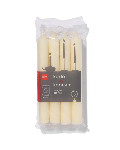 8 bougies longues Ø2x17 ivoire