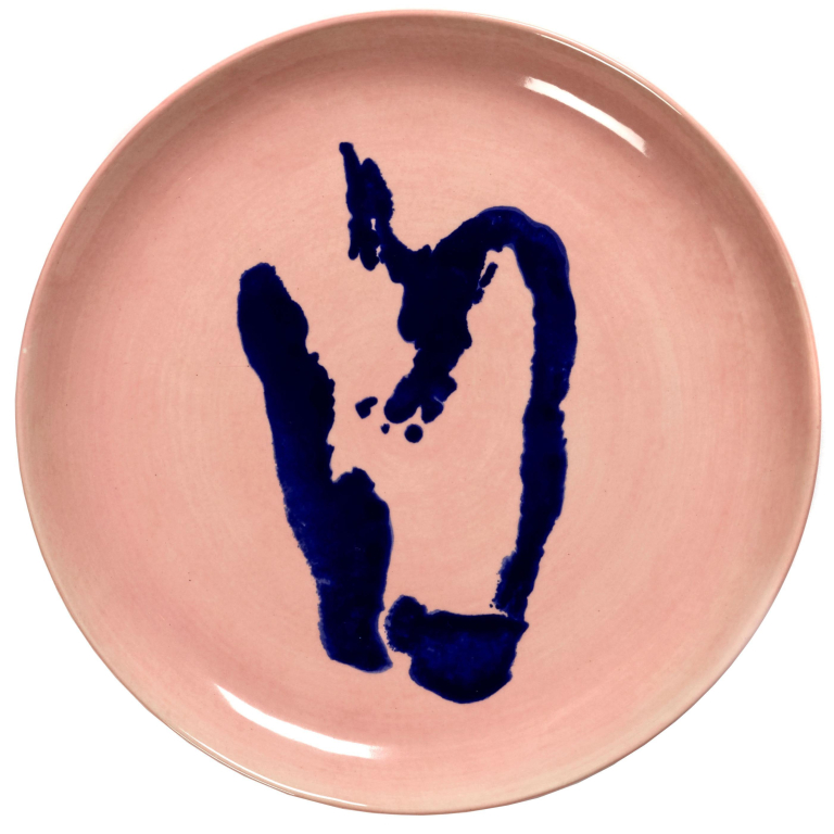 Serax Feast by Ottolenghi dinerbord Ø22.5 set van 2 Dark Blue/White Stripes