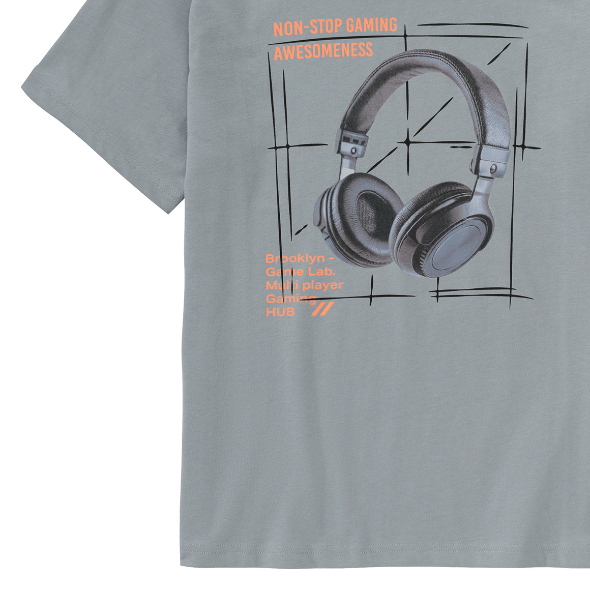 Beatwear Jungen T-Shirt mit Prints blaugrau