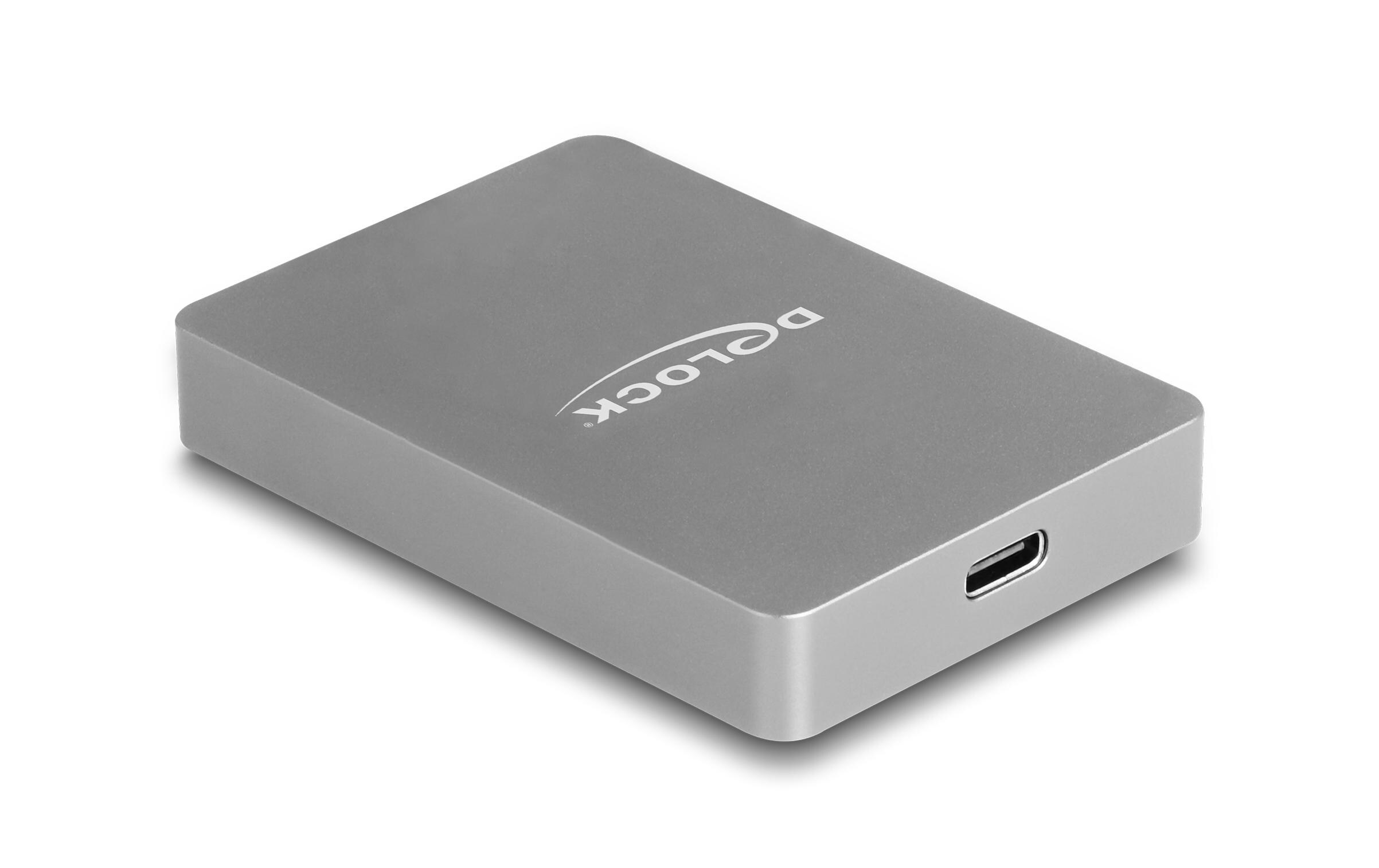 Card Reader Extern Card Reader Extern 91008 USB Typ-CDelock USB Type-C Card Reader im Aluminium Gehäuse für CFexpress oder XQD Speicherkarten