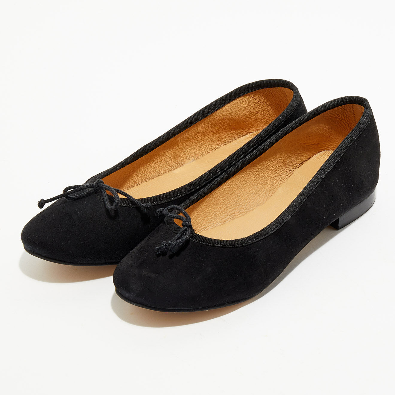 Quartier Latin Ballerines en Velours de Cuir Jeanne noires