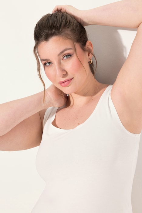 Tanktop, Rundhals, ärmellos, Modalmischung