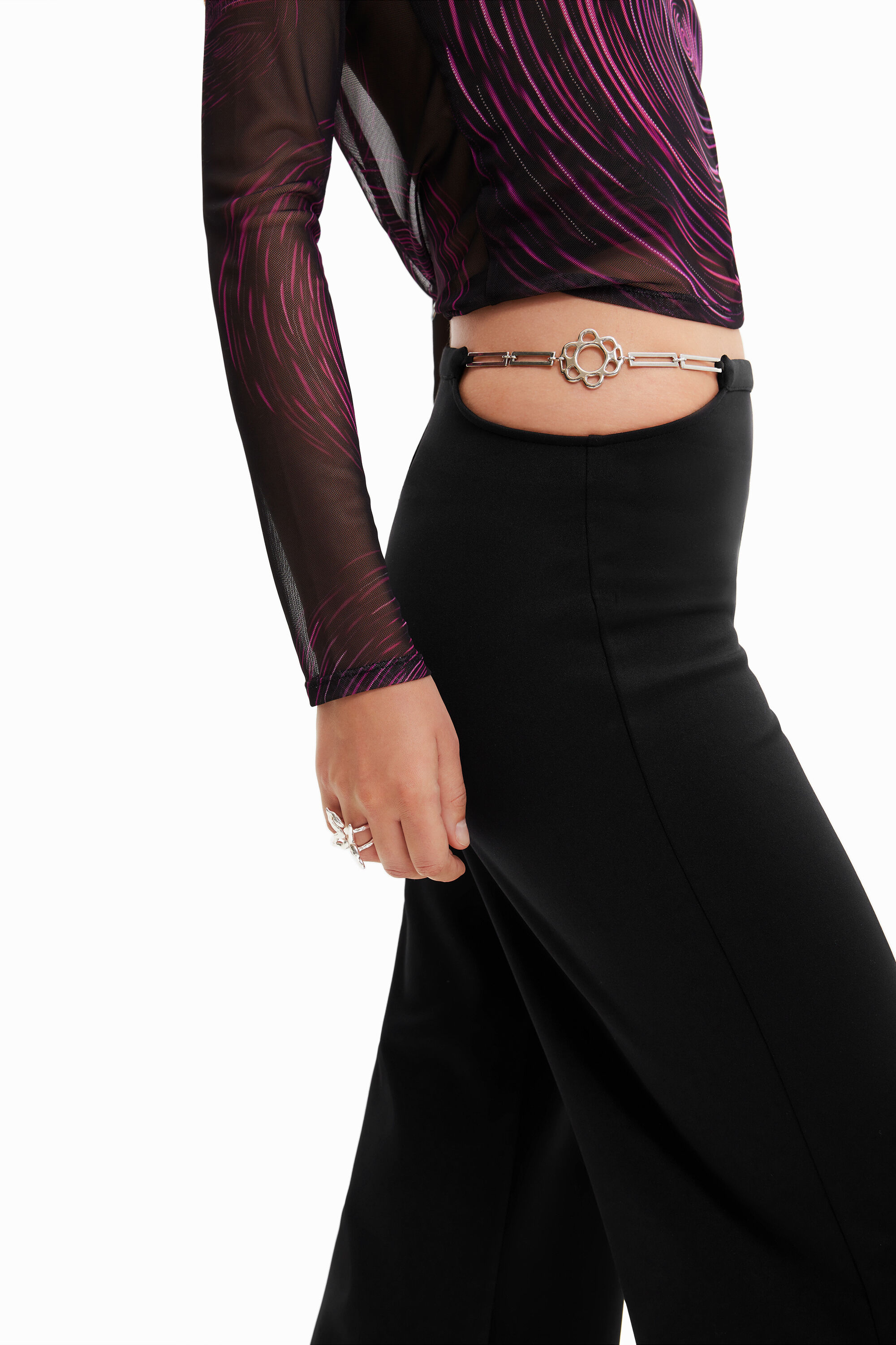 Pantalon découpe chaîne