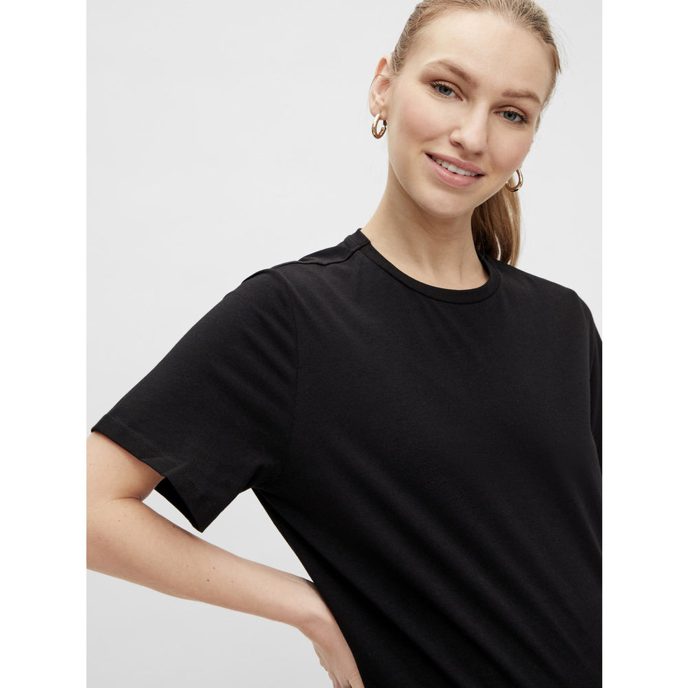 Køb Mama;licious Black Mlsally Solid T-Shirt & Shorts Sæt Noos