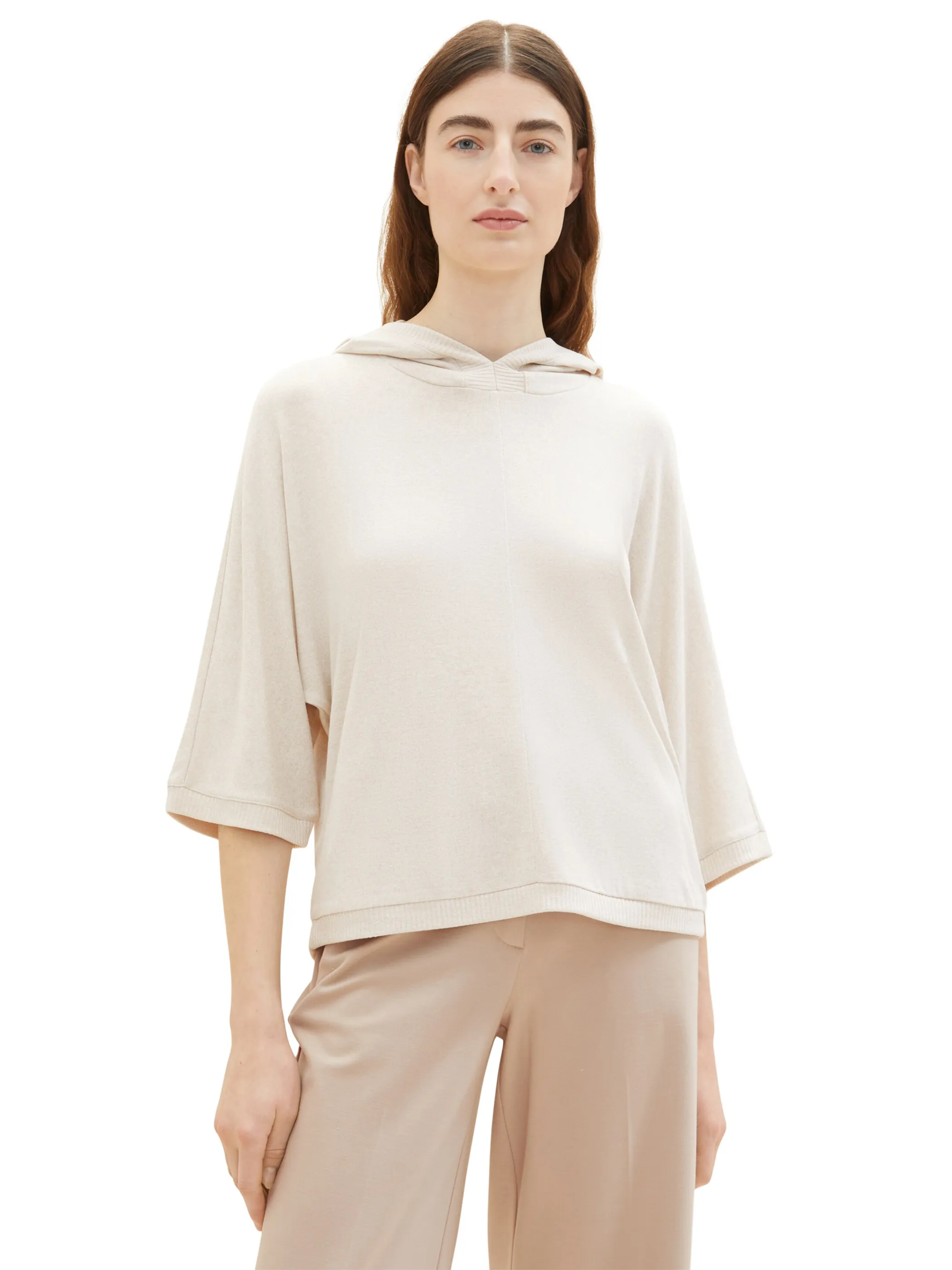 Damen Shirt mit angesetzter Kapuze