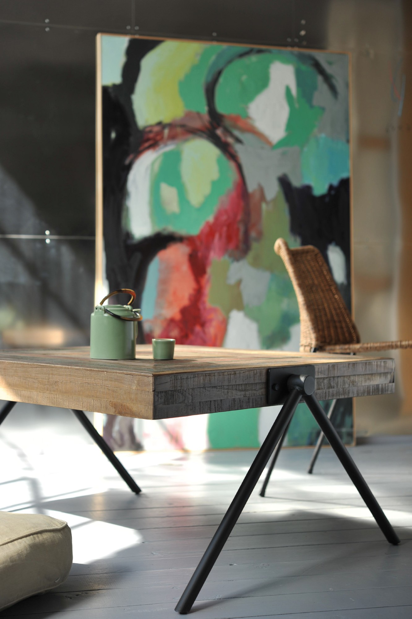 Kaffeetisch 'Cassete' S, multicolor, L 70 cm, B 70 cm, H 33 cm von fischer's lagerhaus