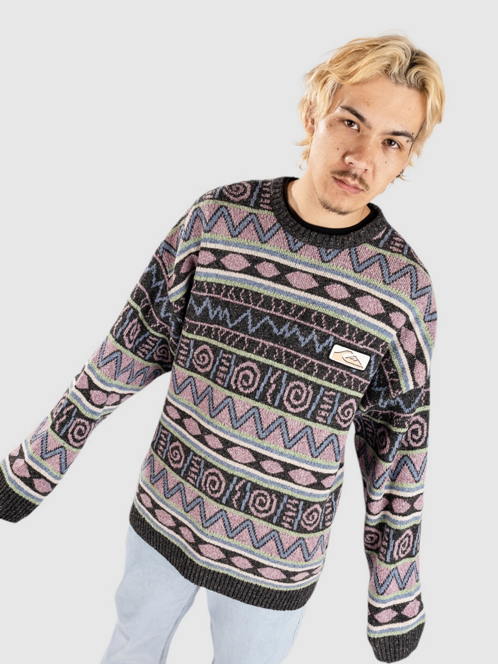 Quiksilver Purple Vision Pullover grape shake h stripe 64