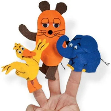 Heyda Fingerpuppen-Bastelset Die Sendung mit der Maus