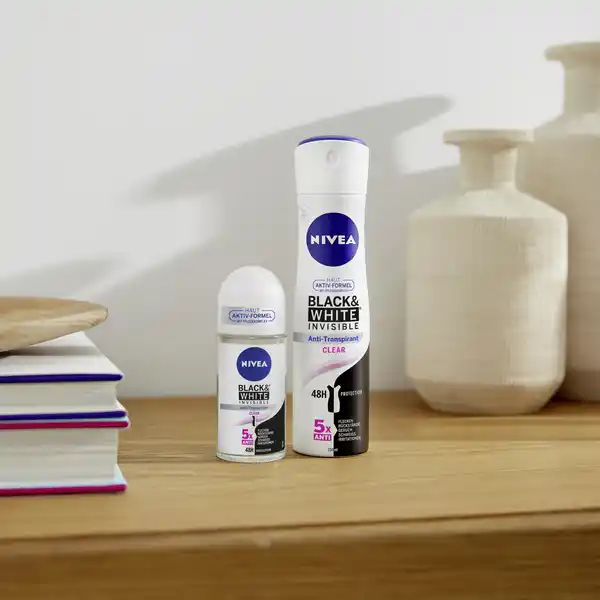Anti-Transpirant Roll-on Black & White Invisible Clear