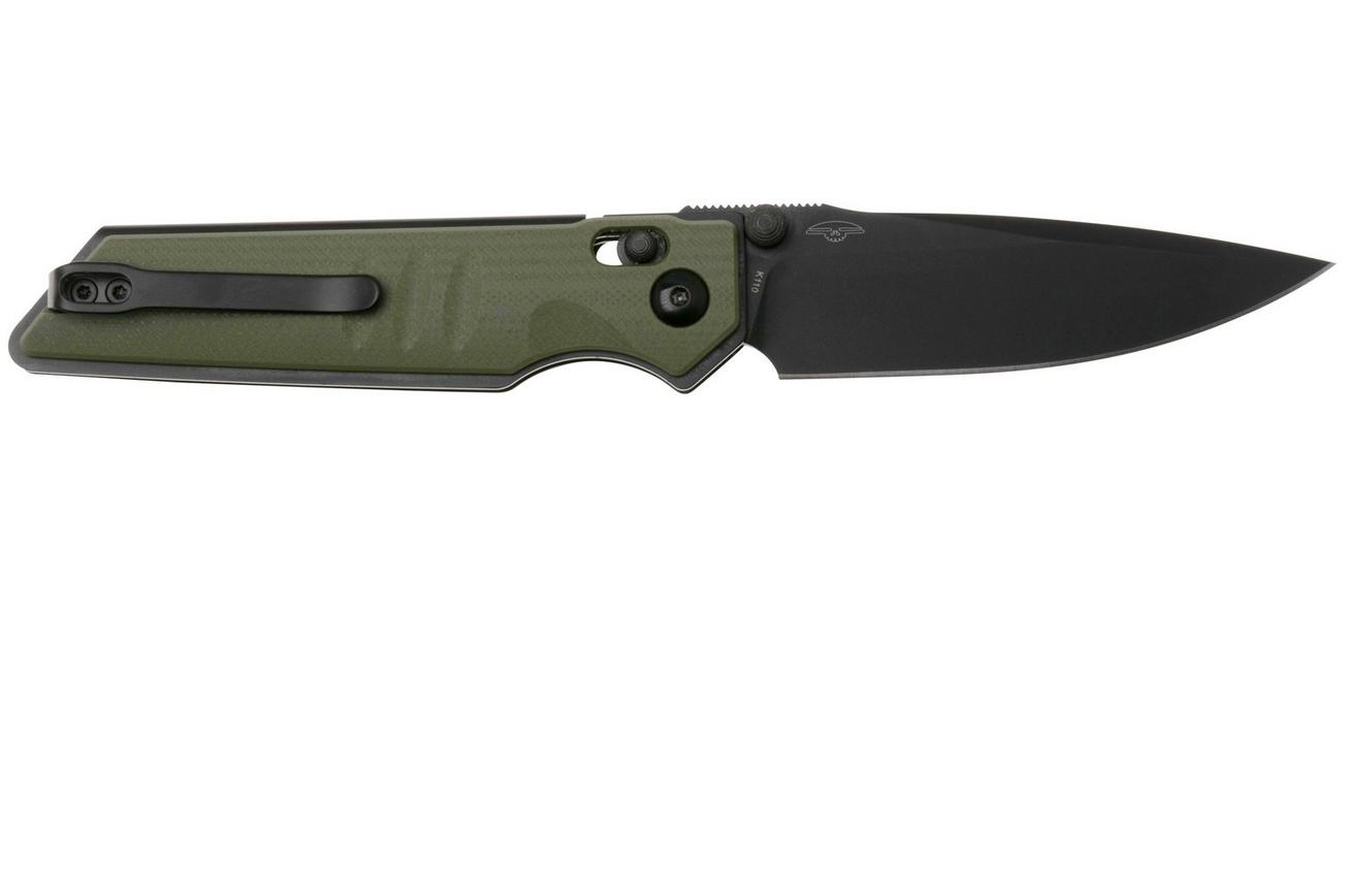 Real Steel Sacra 7711GB Black Böhler K110, Green G10, zakmes