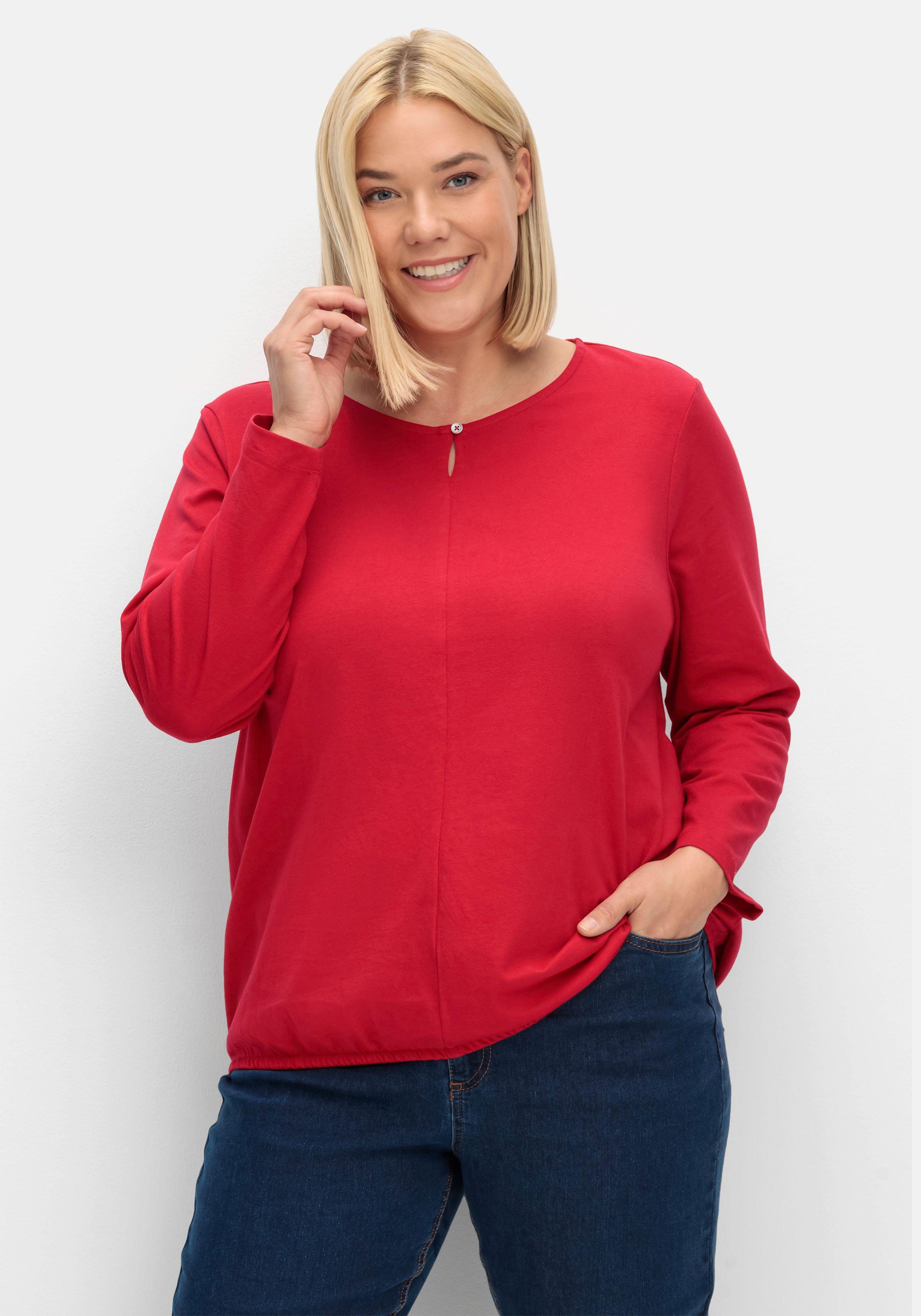 Langarmshirt mit Gummizug am Saum