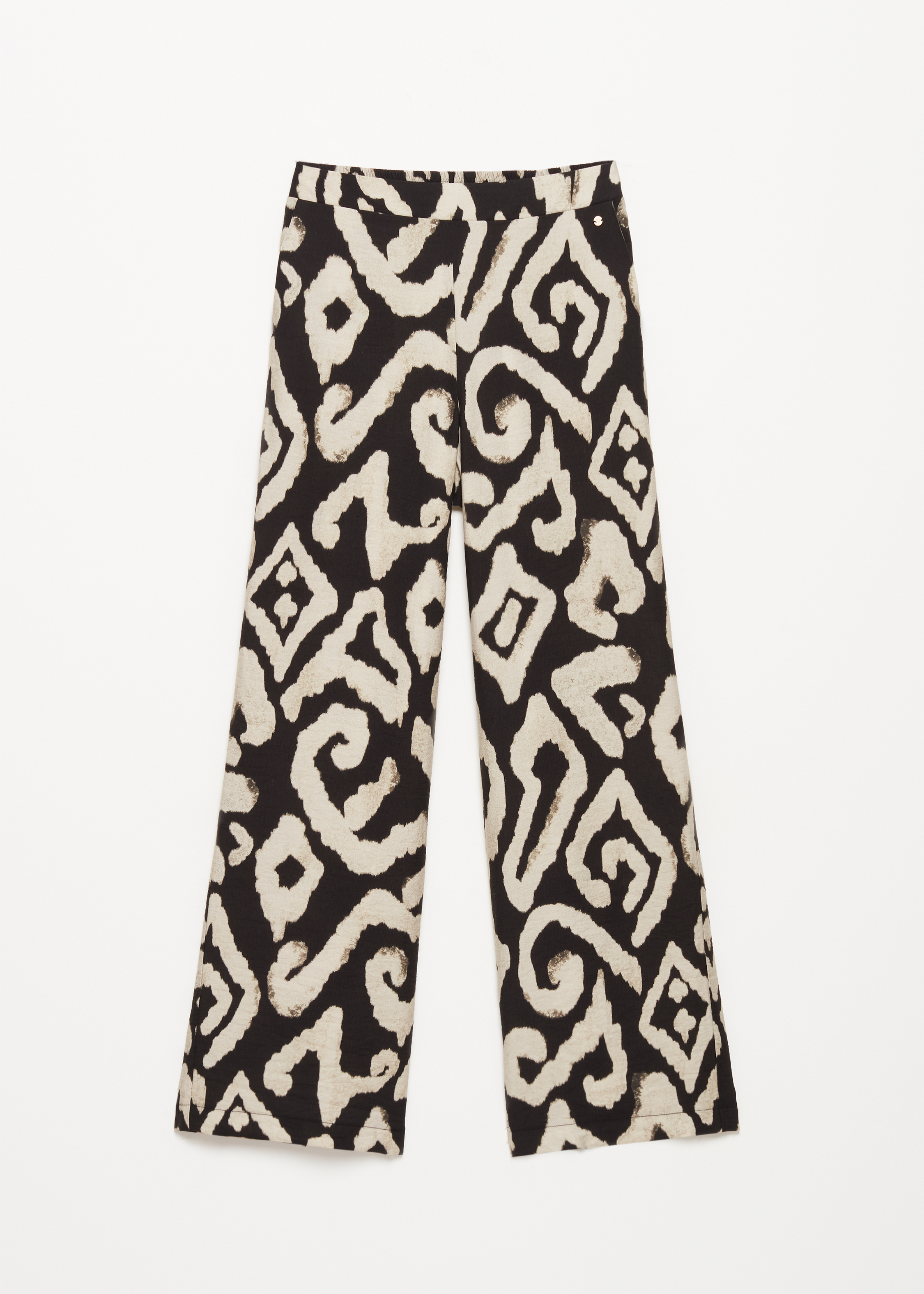 Wide leg broek met print