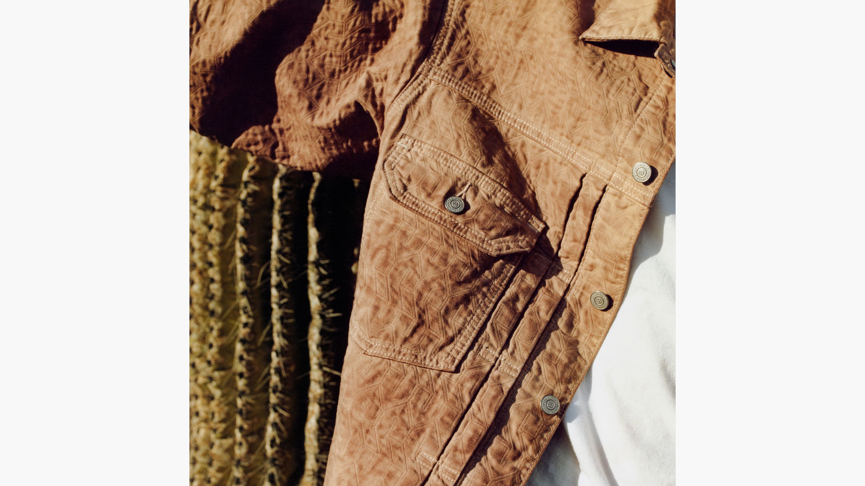 Veste Trucker jacquard Stussy & Levi's® - Khaki Two Tone Garment Dye - Marron