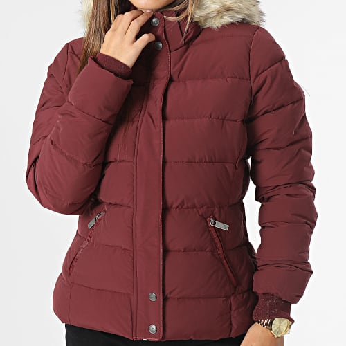 Doudoune Capuche Fourrure Femme Dibby Violet
