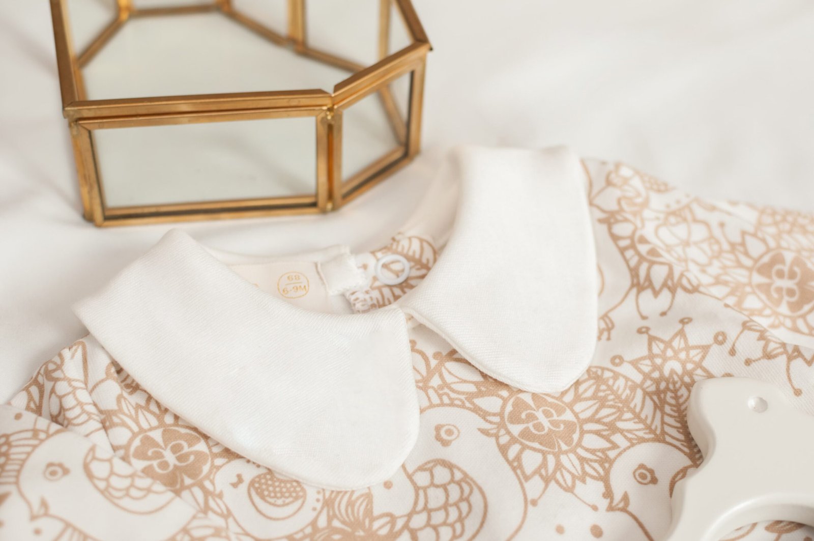 Baby Girl Bodysuit with Collar | Made with Organic Cotton
