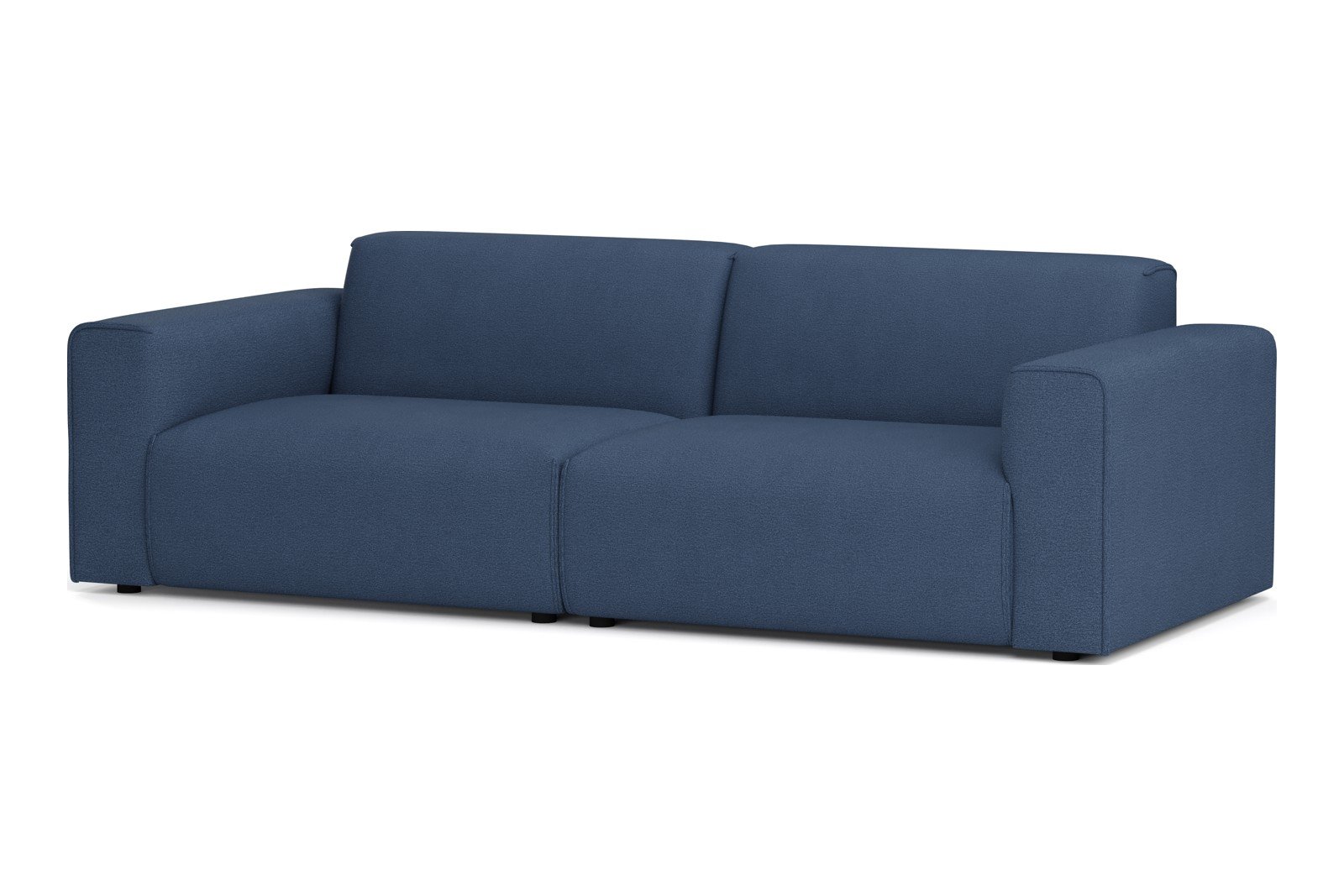 Monaco 3-seter sofa Tekstil Brego 86 Blue med sorte ben. Std komfort.