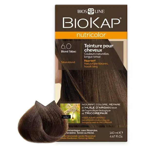 Biokap Nutricolor Tinta para Cabelo 6.0 Louro Tabaco 140ml