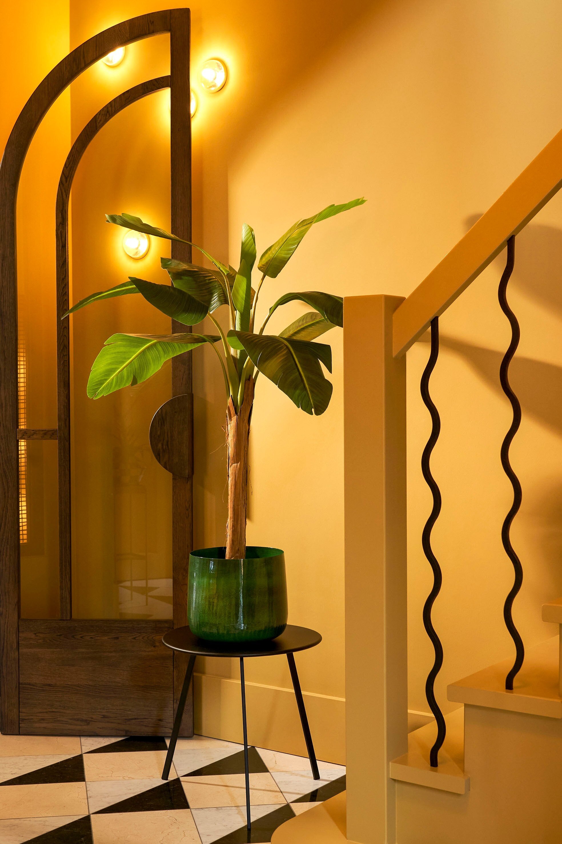 Mica Decorations Bananen boom in pot groen - h155xd90cm