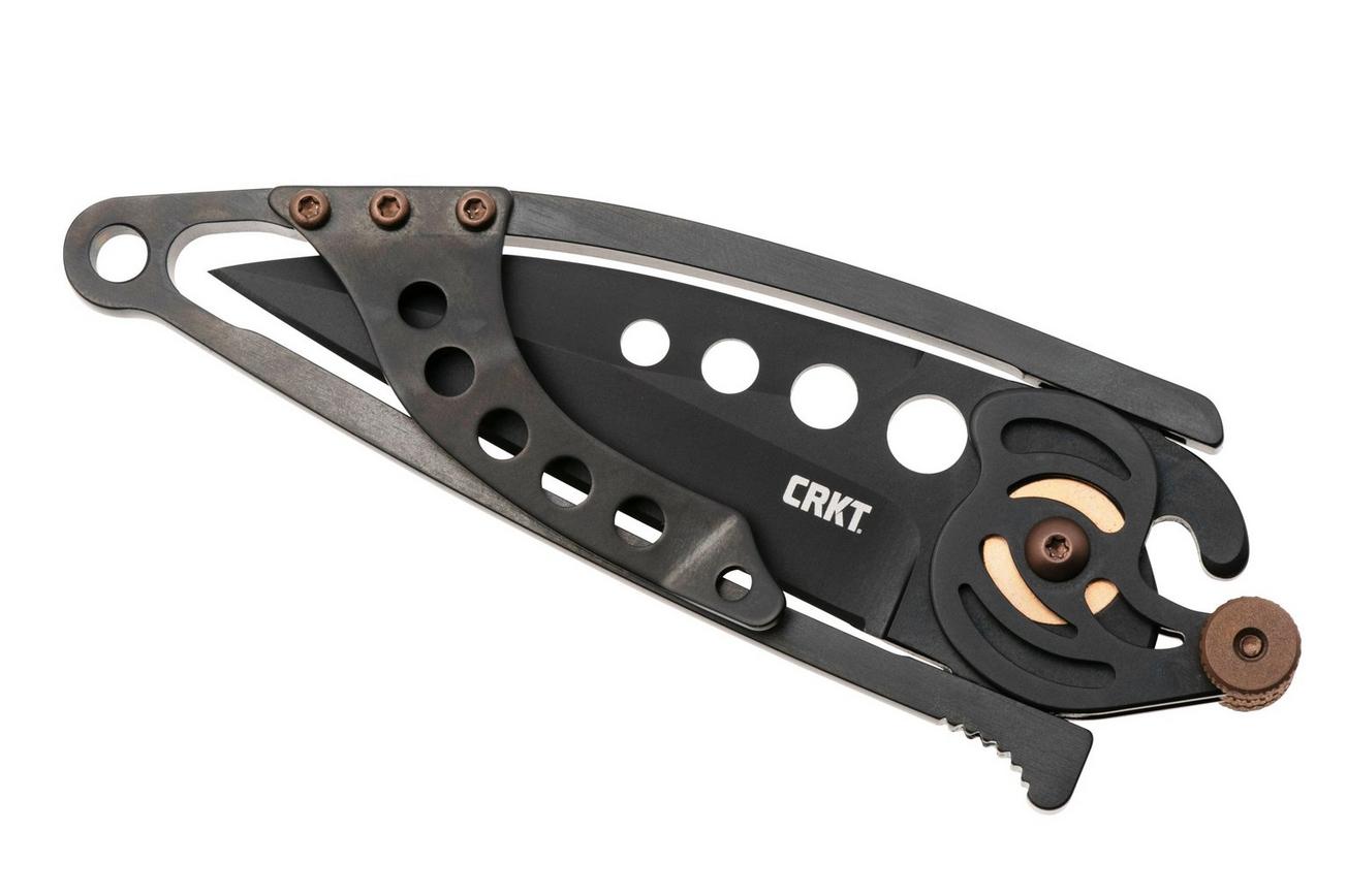 CRKT Snap Lock Black 5102NK Black Titanium Nitride 420J2, Black Stainless Steel, zakmes, Ed Van Hoy design