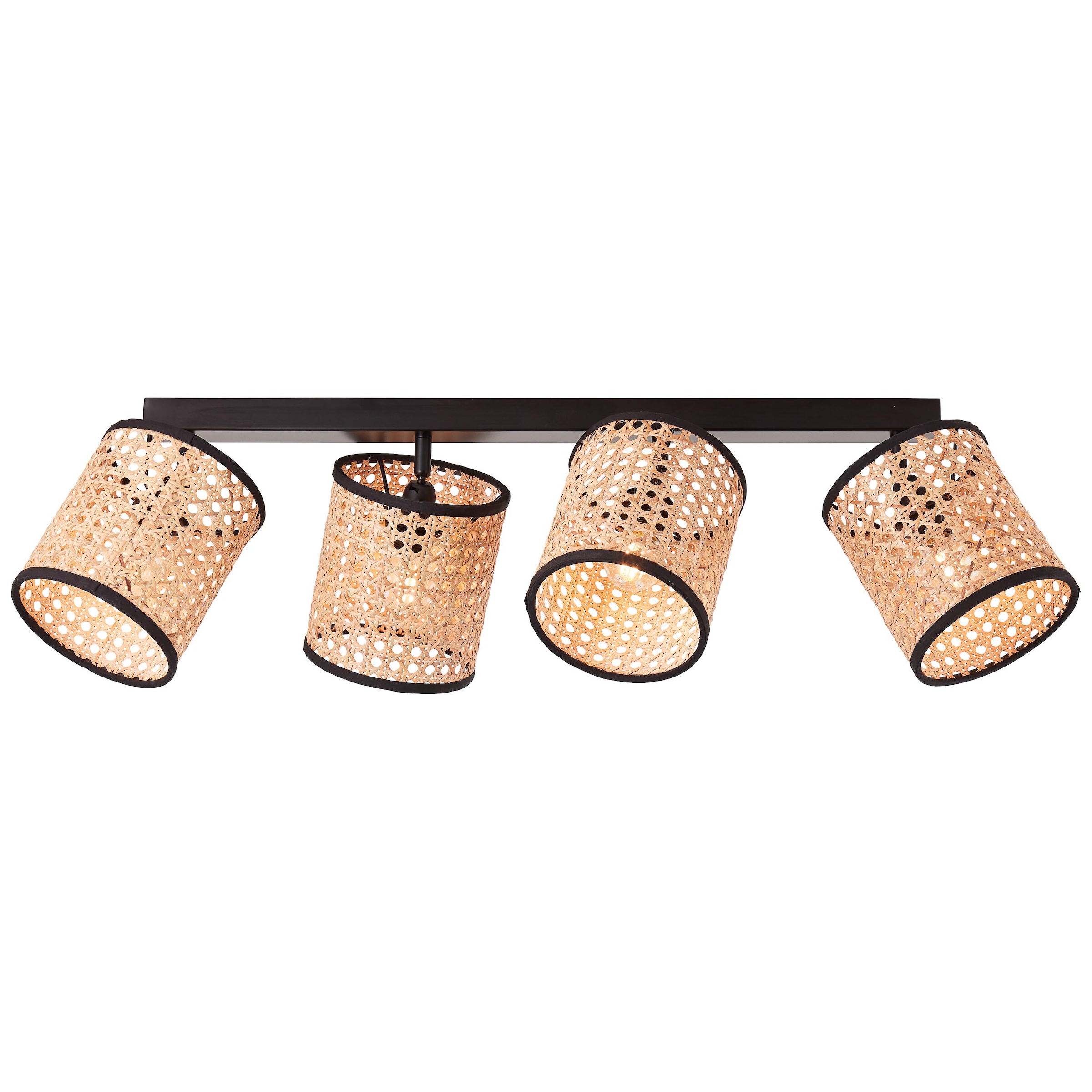 Brilliant Deckenstrahler »Wiley« E14 1 Stk. 4flg holz hell/schwarz