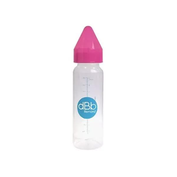 Mamadeira dBb Remond Regul'Air, rosa translúcido, 270ml