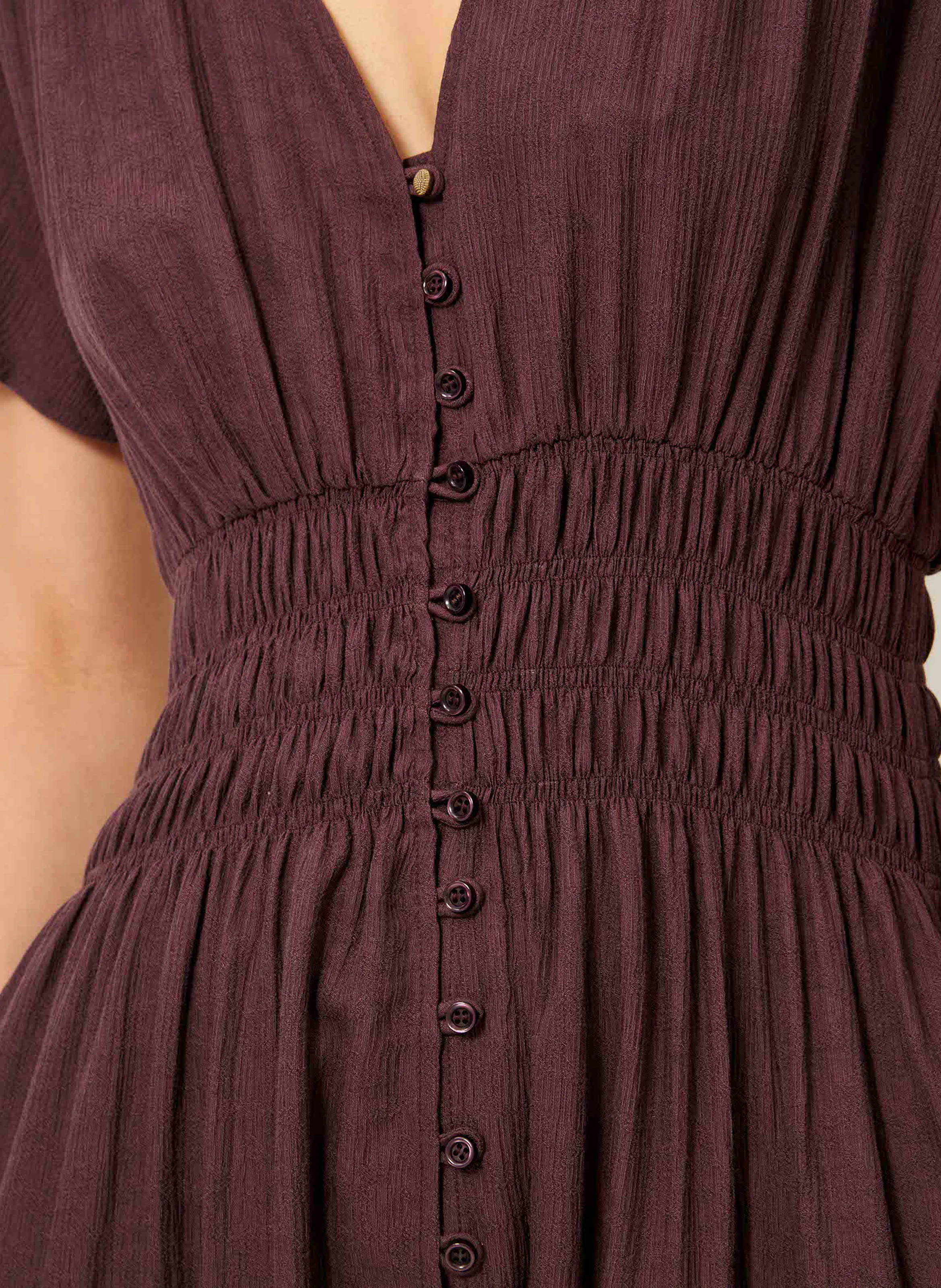 GALAYA - Robe longue col V | Violet