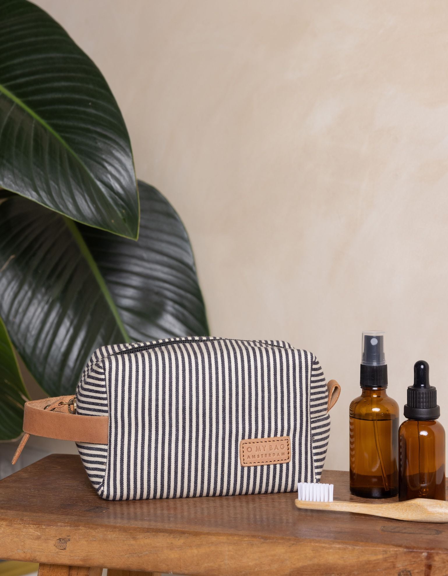 Ted Travel Case Small  - Cotton Camel Hunter Leather