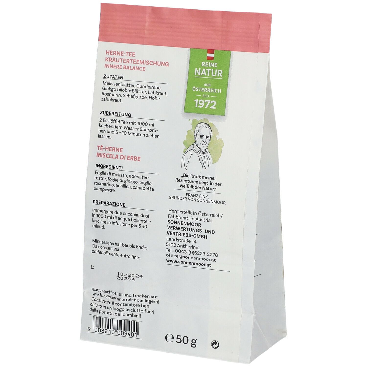 SonnenMoor® INNERE BALANCE HERNE-TEE Kräuterteemischung