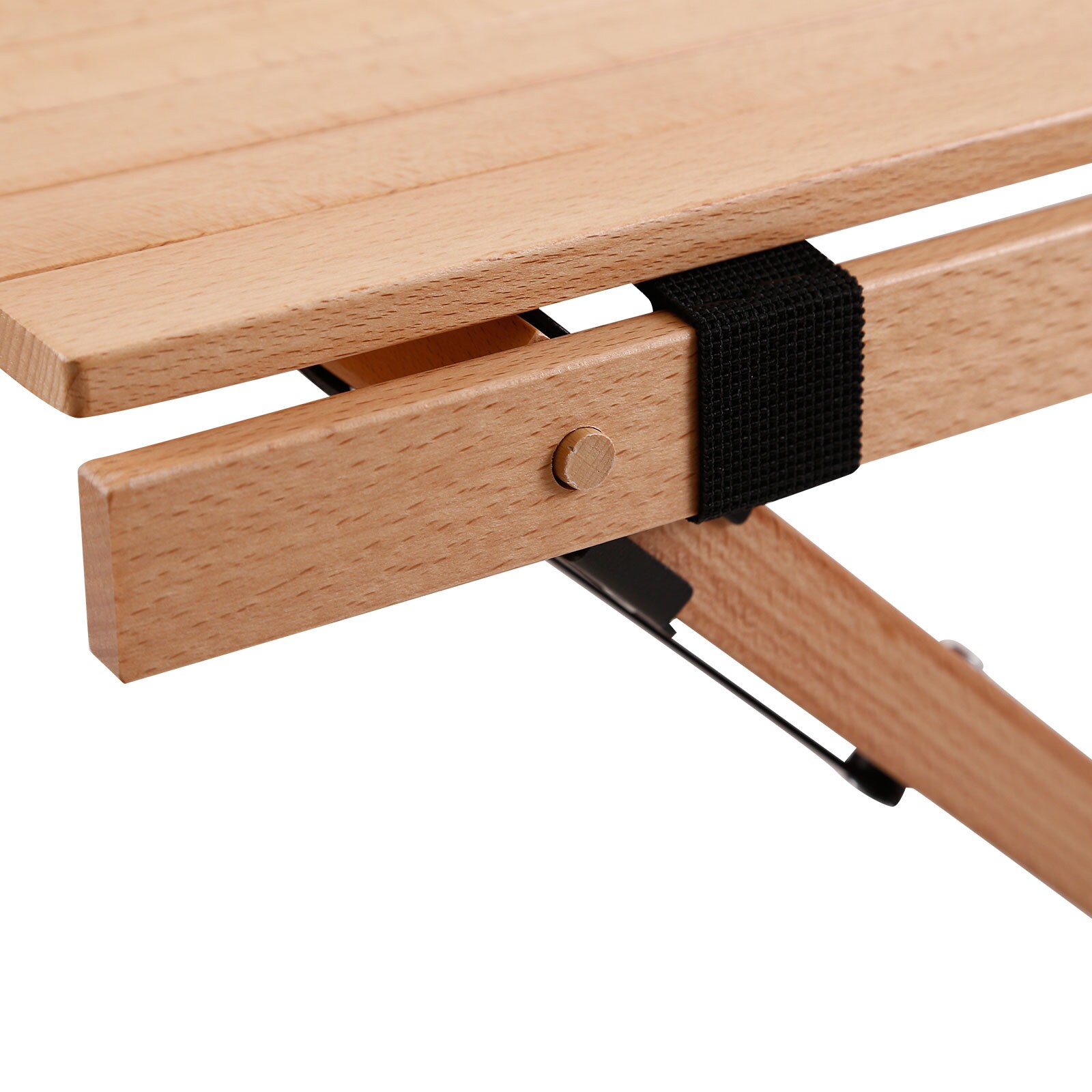 HUMAN COMFORT Camping Roll Tisch Garten Klapptisch Falt Lamellen Groß Holz 90x60
