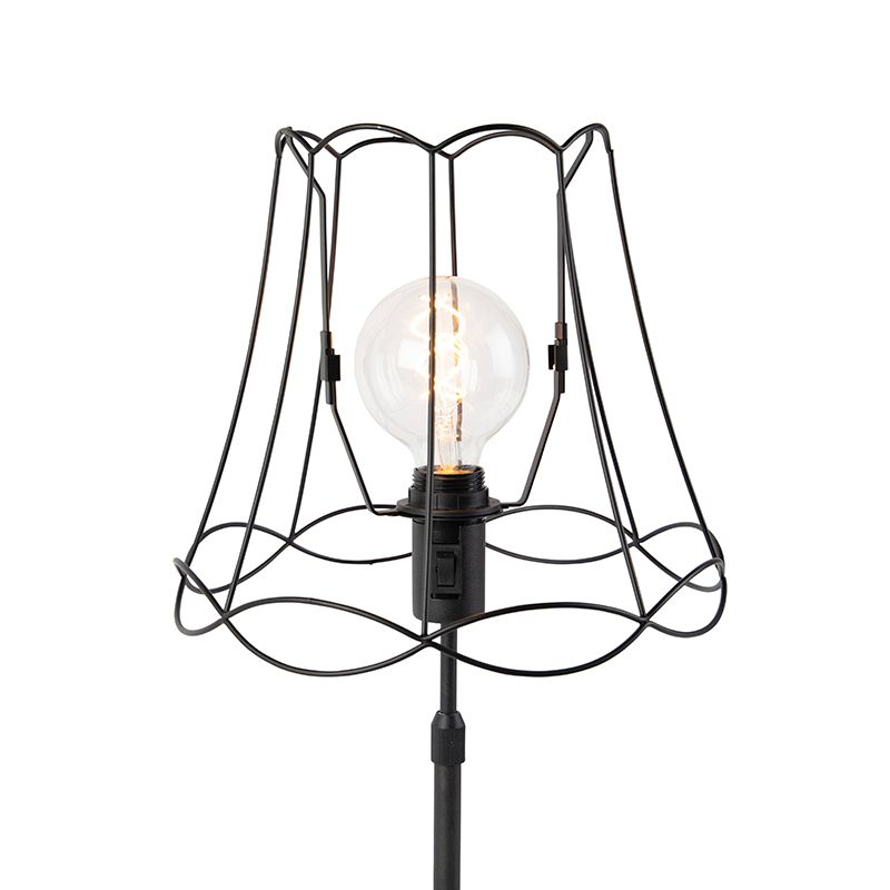 Tafellamp zwart met Granny Frame 30 cm verstelbaar - Parte
