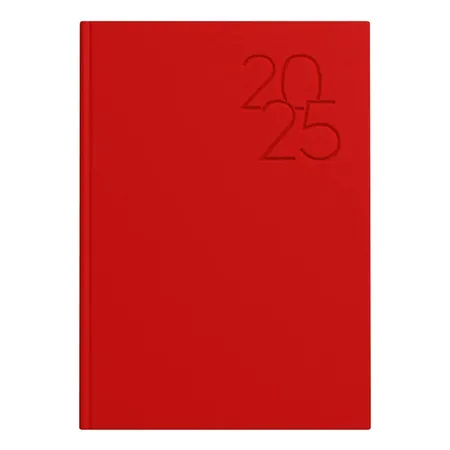 Idena Buchkalender 2025 Premium – DIN A5, FSC® Mix, rot