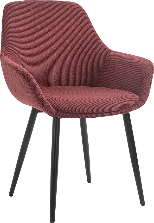SalesFever Armlehnstuhl »Komfortabler Esszimmerstuhl im zeitlosen Design« (Set) 2 Stk.Bezug in Cord-Optik