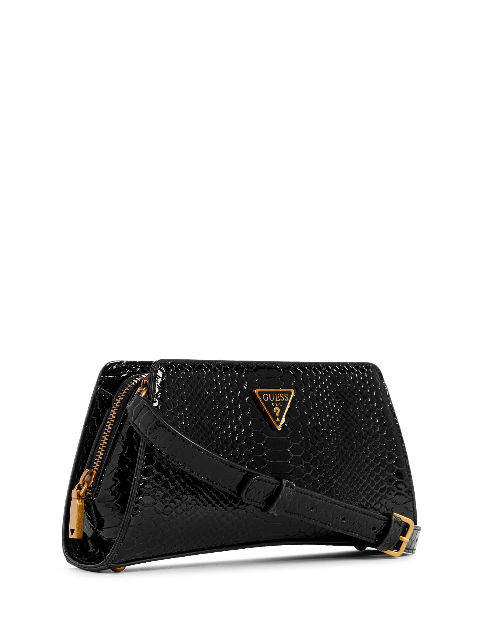 Bolsa transversal Georgina com zíper superior