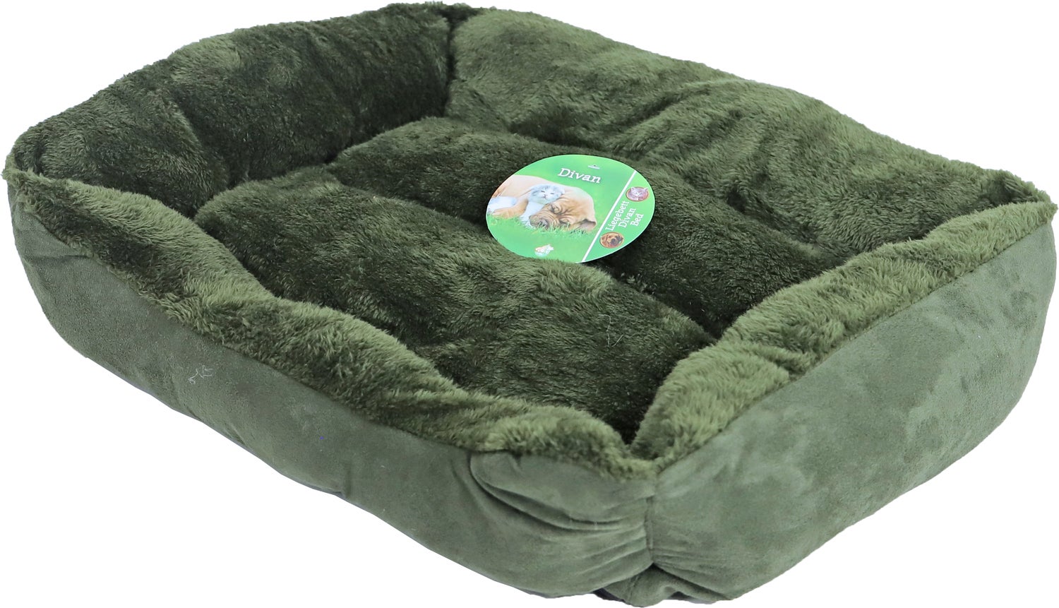 Boon honden- en kattenmand Divan groen 50 x 40 x 15 cm