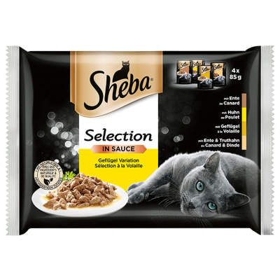 Sheba Selection in Sauce mit Geflügel 4x85g