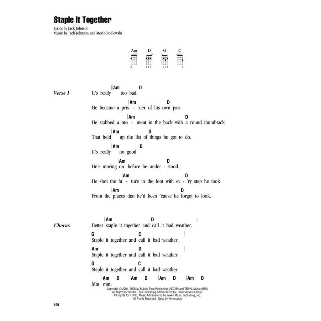 Hal Leonard Jack Johnson Strum & Sing songboek voor ukelele