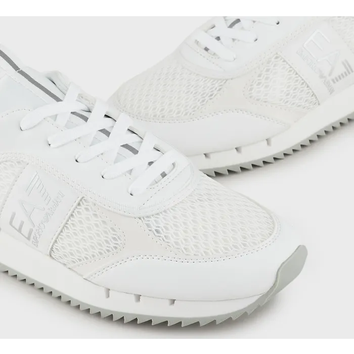 EA7 Black & White Lace Up Sneakers Heren